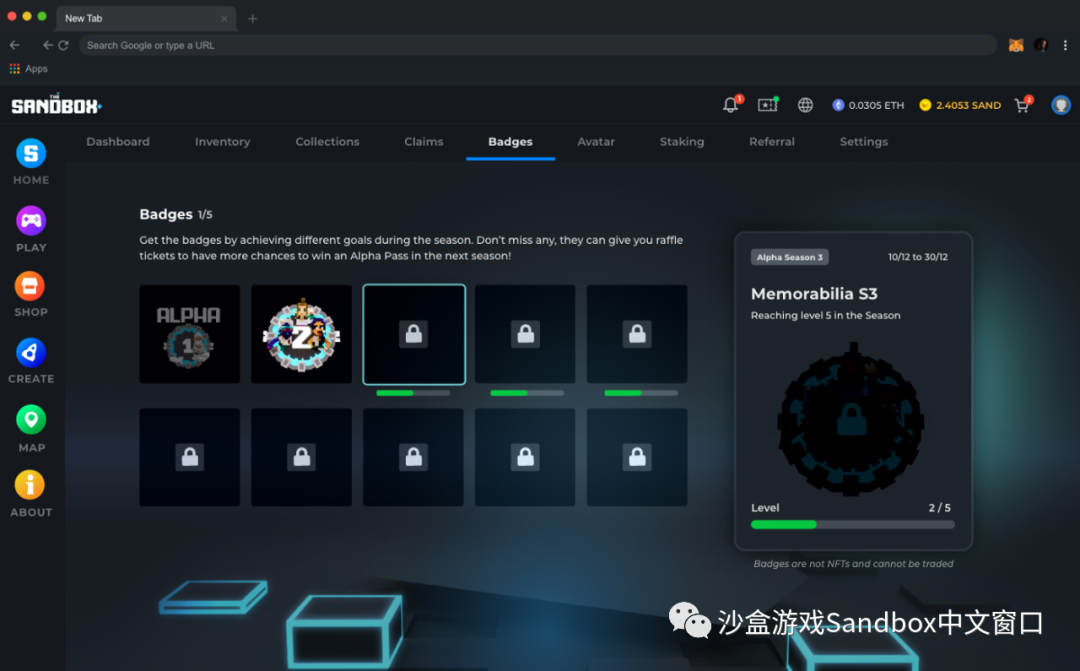 The Sandbox Alpha 第 3 季 NFT 发售