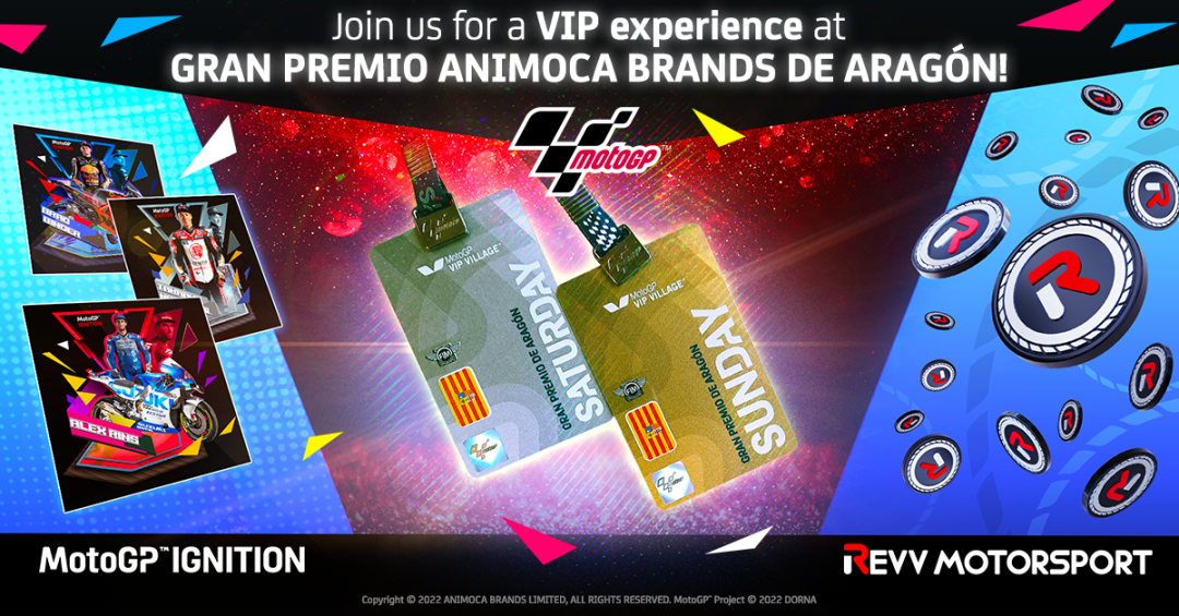 Animoca Brands 冠名赞助了 MotoGP™ 阿拉贡大奖赛