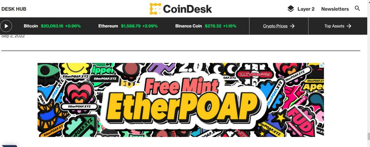 铭记来时路，EtherPOAP推出纪念以太坊发展史的NFT“时间戳”