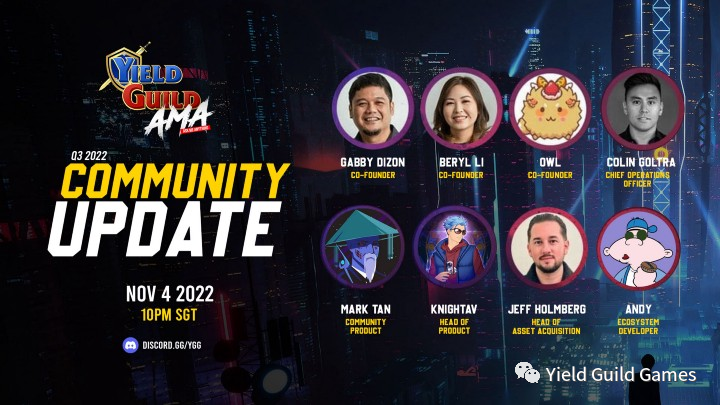 Yield Guild Games：社区更新——2022 年第 3 季度