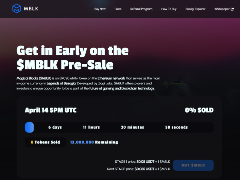 深入解读即将预售的火热链上游戏代币:MBLK | veDAO研究院
