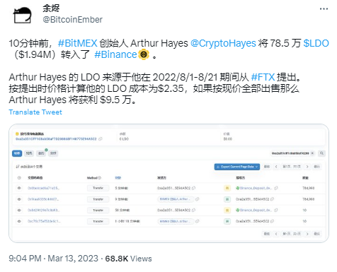 Arthur Hayes：囤了那么久的 $LDO，我为何全部亏本抛售？