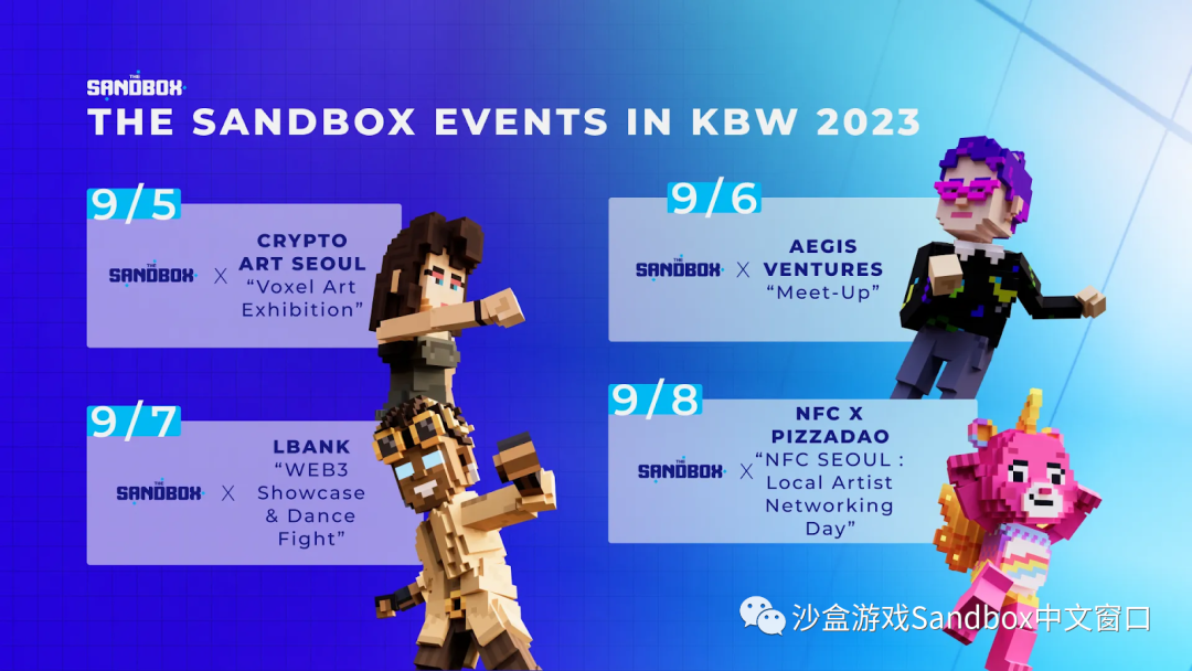 The Sandbox 即将参加韩国区块链周,并带来一系列独家周边活动!