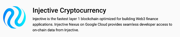 Injective与谷歌云达成合作,将Web3财务数据集成至BigQuery