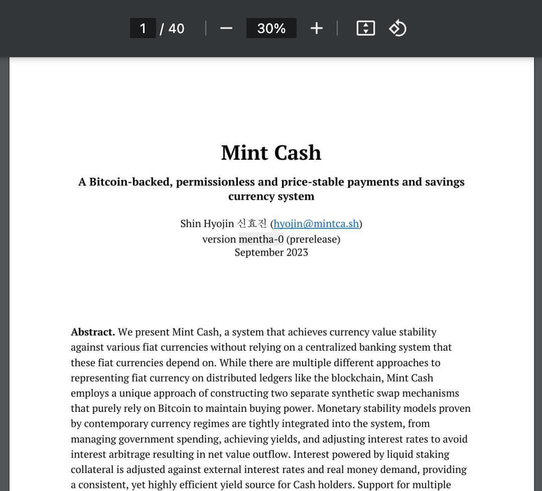 Mint Cash
