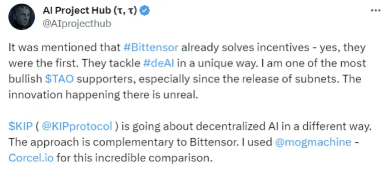 AI 新黑马，KIP Protocol 是下一个早期“Bittensor”？