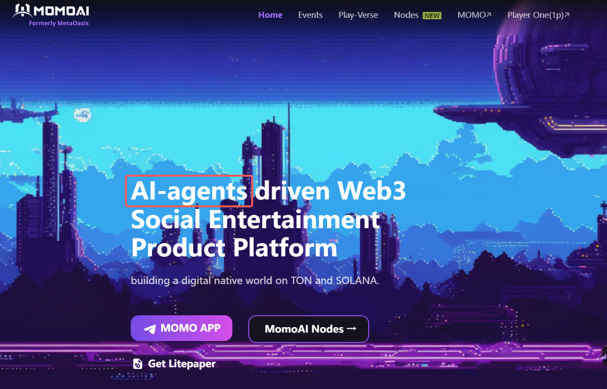 解读MOMO AI:立足Ton和Solana生态,AI驱动的游戏社交增长平台