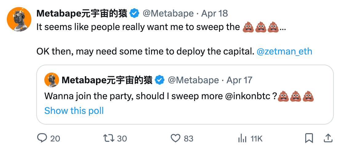 CaesarEon宣布对比特币IP类NFT项目INK进行1000万美元承诺投资