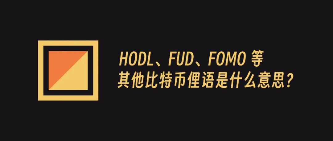 HODL、FUD、FOMO 等其他比特币俚语是什么意思?