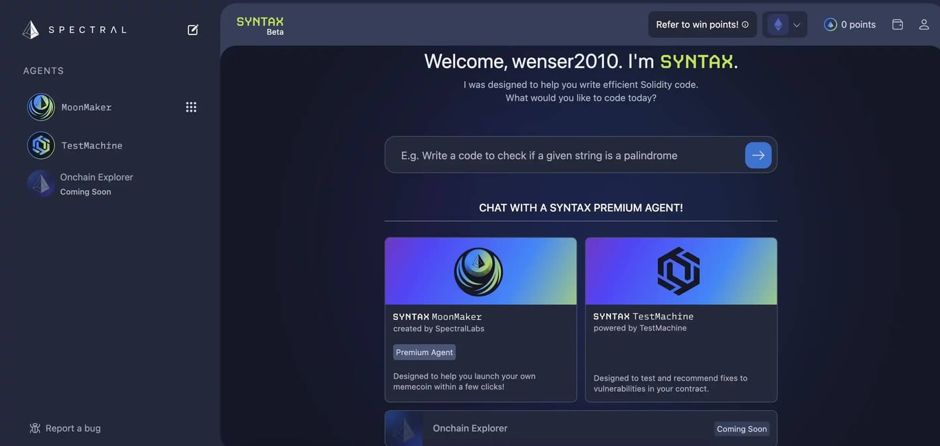 Spectral：零门槛智能合约编译及部署，构建Web3链上代理经济