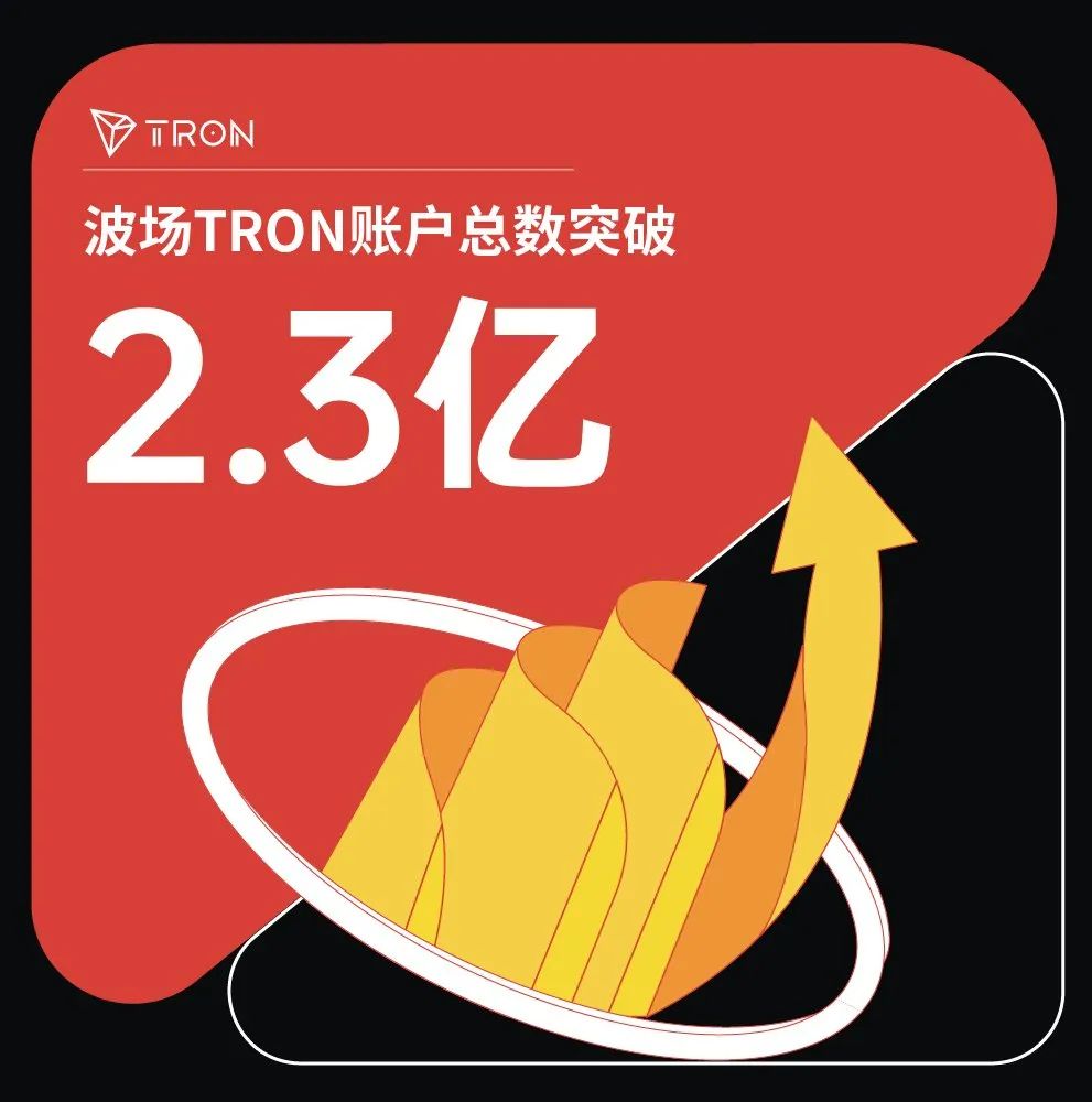 波场TRON账户总数突破2.3亿