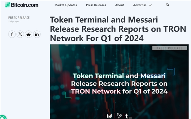 Token Terminal和Messari发布波场网络2024Q1研究报告