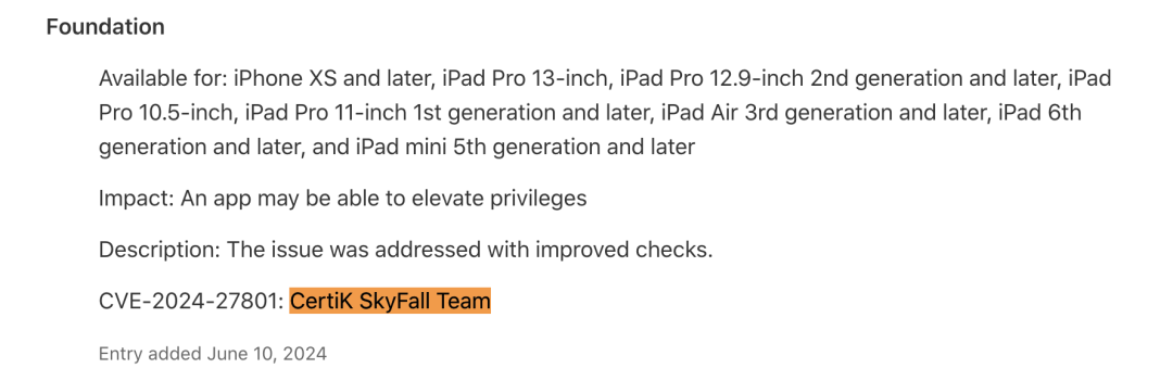 荣誉 | CertiK再次获得Apple的认可和致谢