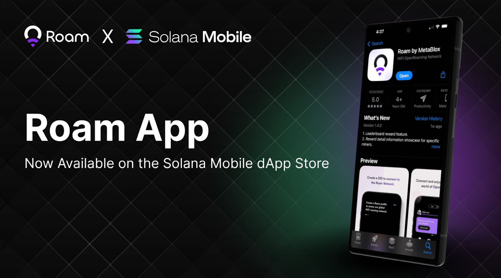 Roam 6月用户数量突破460,000,并扩展至 Solana 移动生态系统
