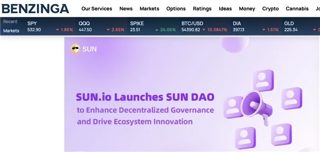 海外权威媒体聚焦SUN DAO成立,探索去中心化治理新纪元