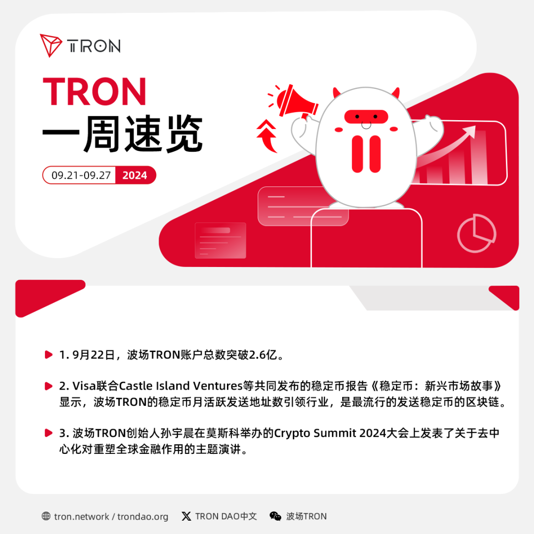 波场TRON一周速览（2024.09.21-2024.09.27）
