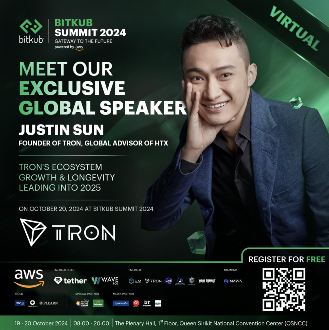 波场TRON已成为BITKUB SUMMIT 2024最高级别赞助商