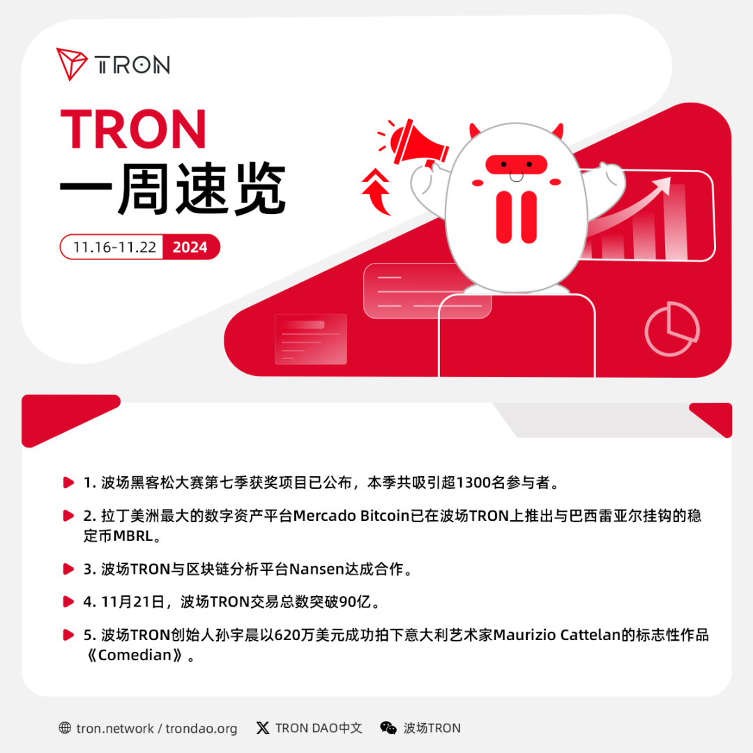 波场TRON一周速览（2024.11.16-2024.11.22）