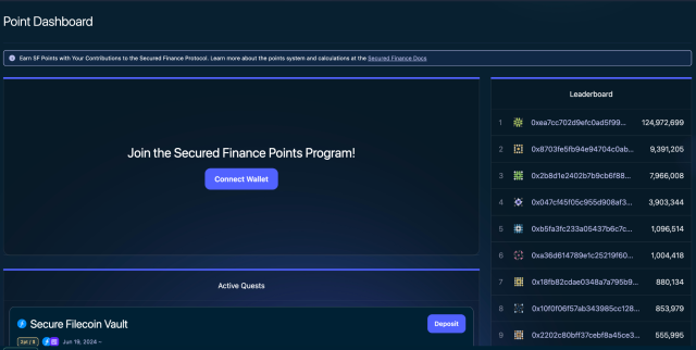 Secured Finance 推出 TVL 激励计划以及基于 FIL 的稳定币