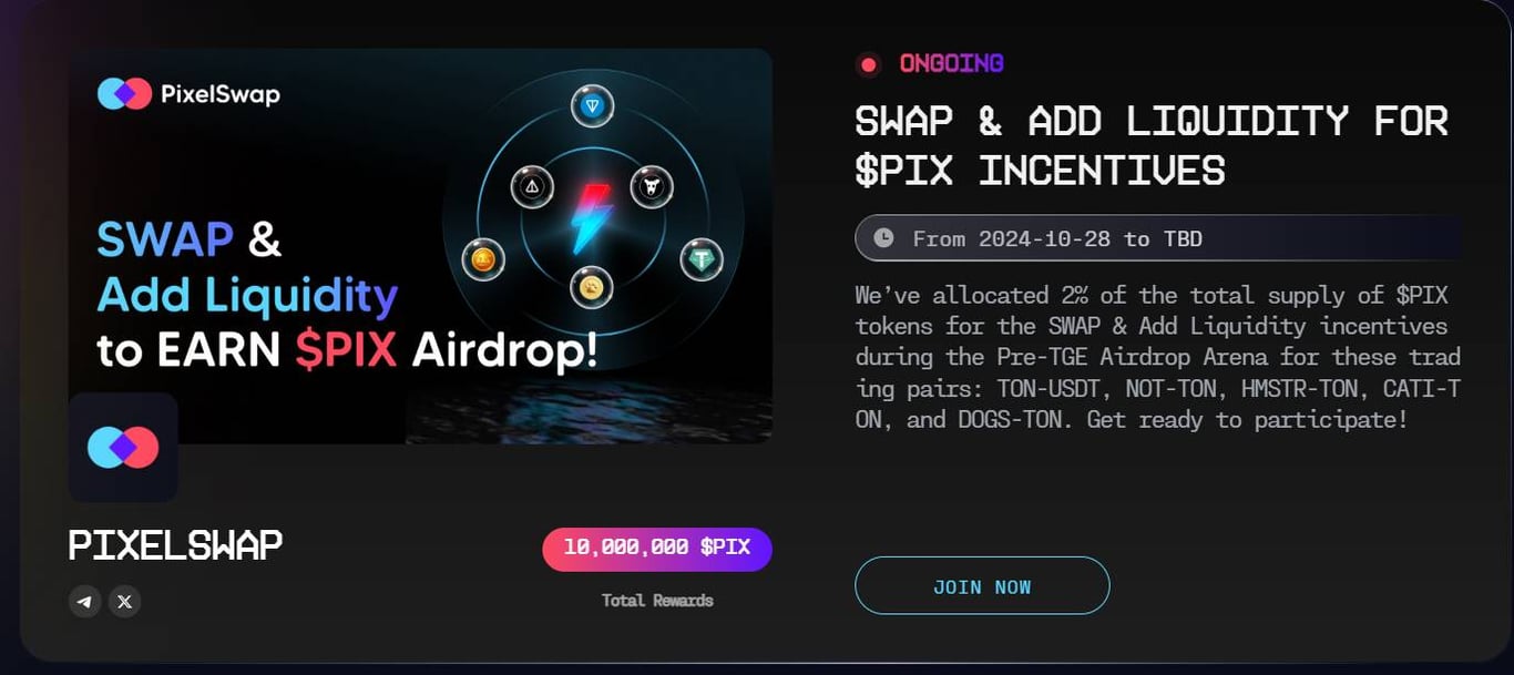 TON 生态的无声进化,解读技术派 TON DEX PixelSwap