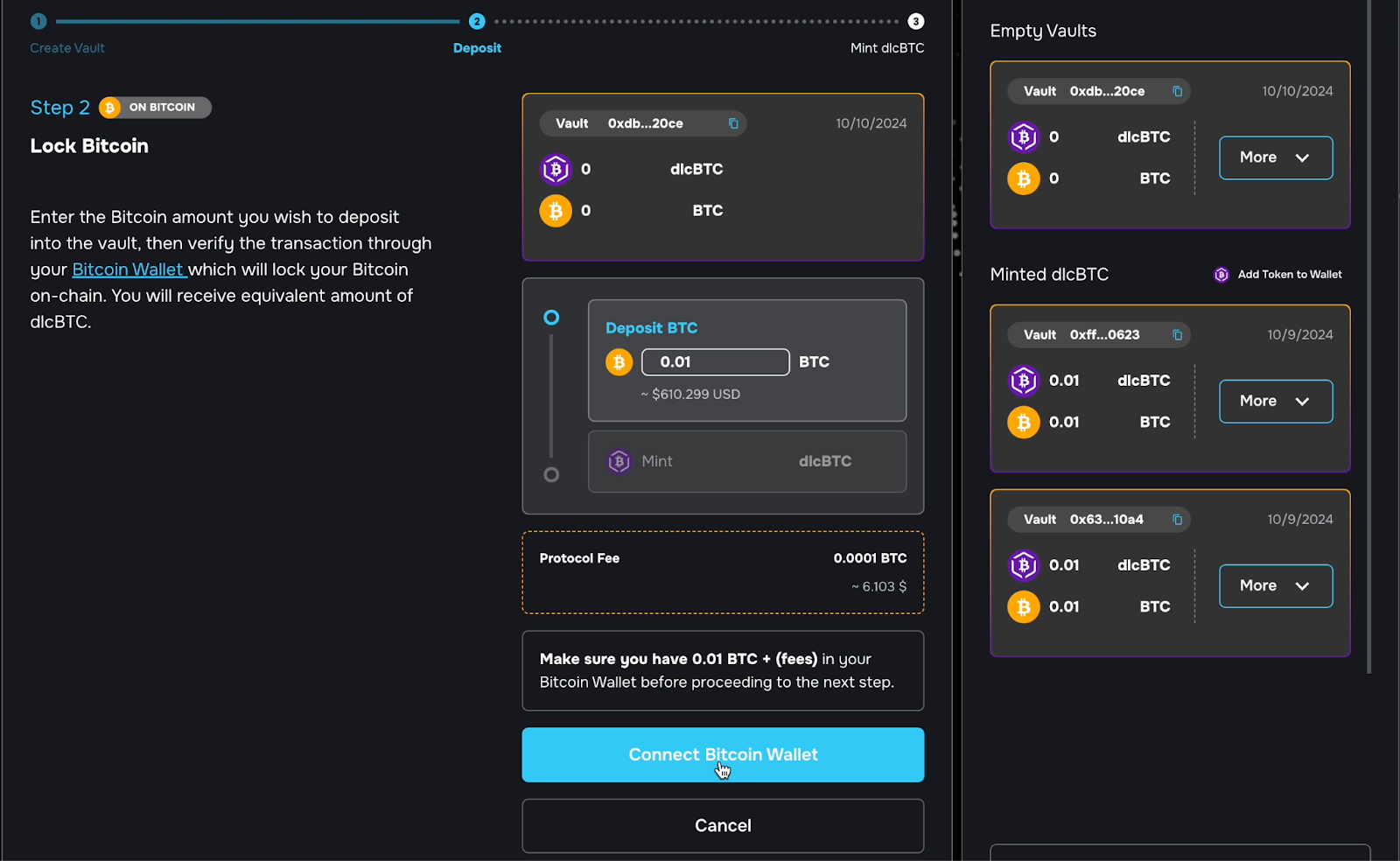 安全且可审计的 dlcBTC 铸造过程