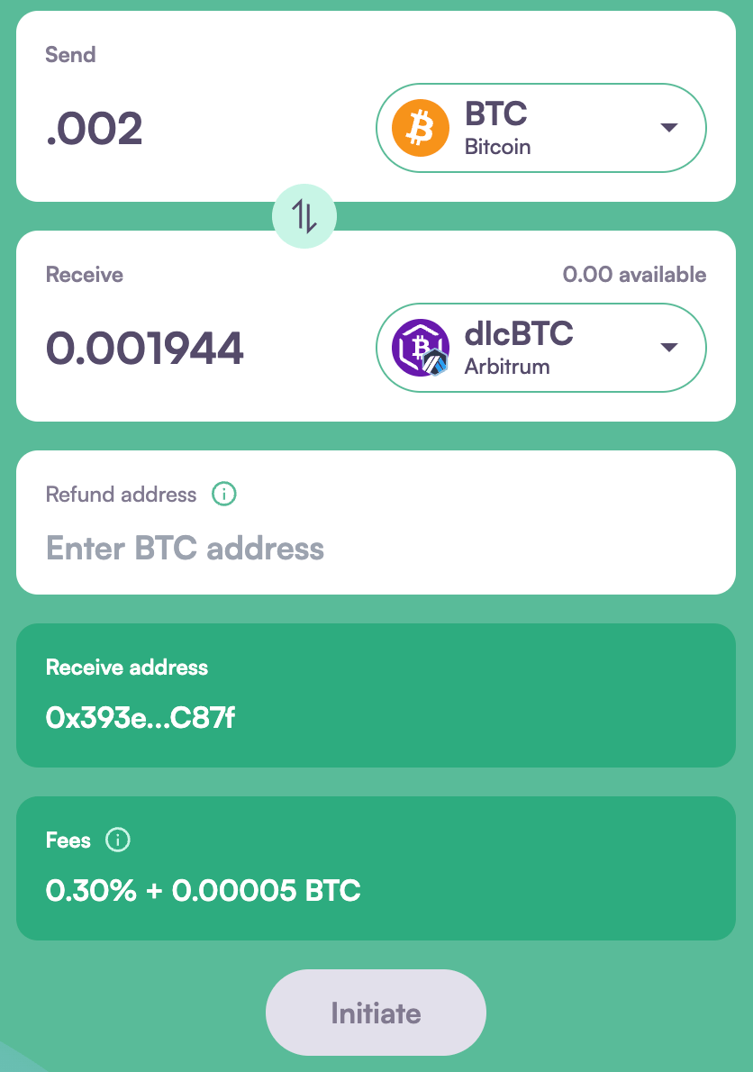 Garden Finance 指南：10分钟内即可用原生比特币兑换iBTC