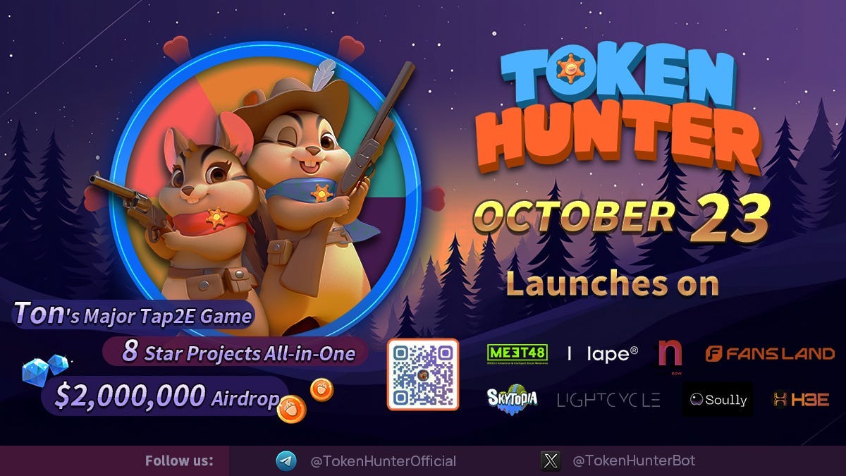全球最大TON空投战斗游戏《Token Hunter》完成测试,正式版现已上线