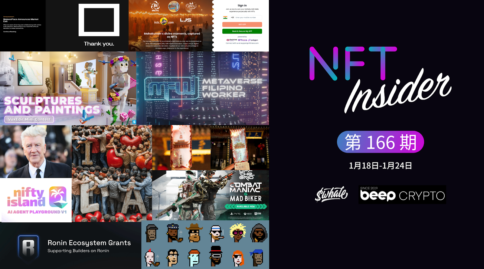 NFT Insider #166：Ronin 推出1000万美元资助计划
