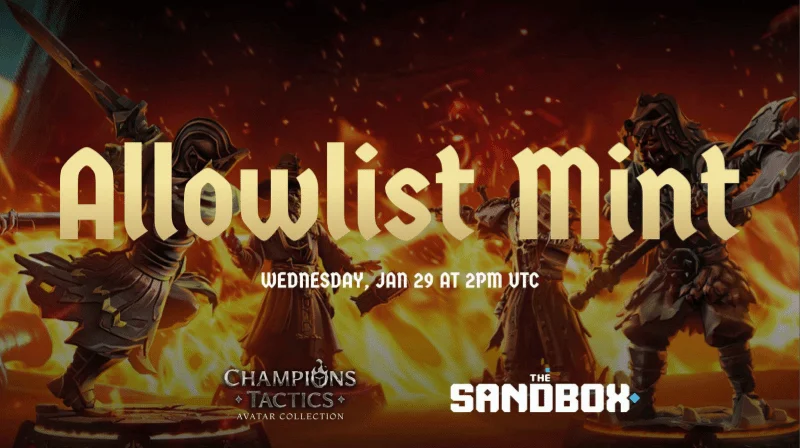 NFT Insider #167：《冠军战术》角色加入The Sandbox