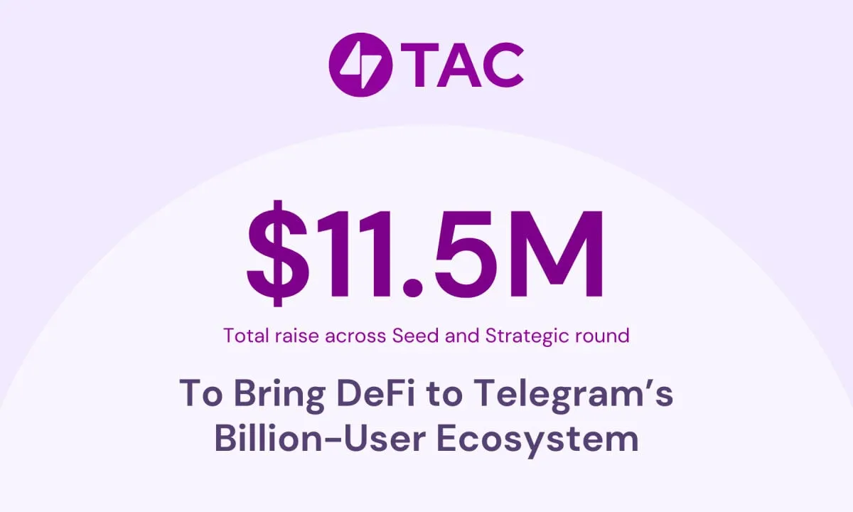 融资1150万美元，TAC想要带领Telegram十亿用户生态拥抱DeFi