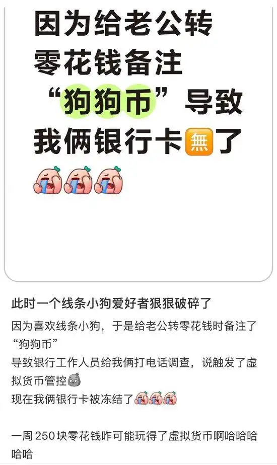 建行转账备注“狗狗币”触发锁卡,传统金融风控为何如此敏感?