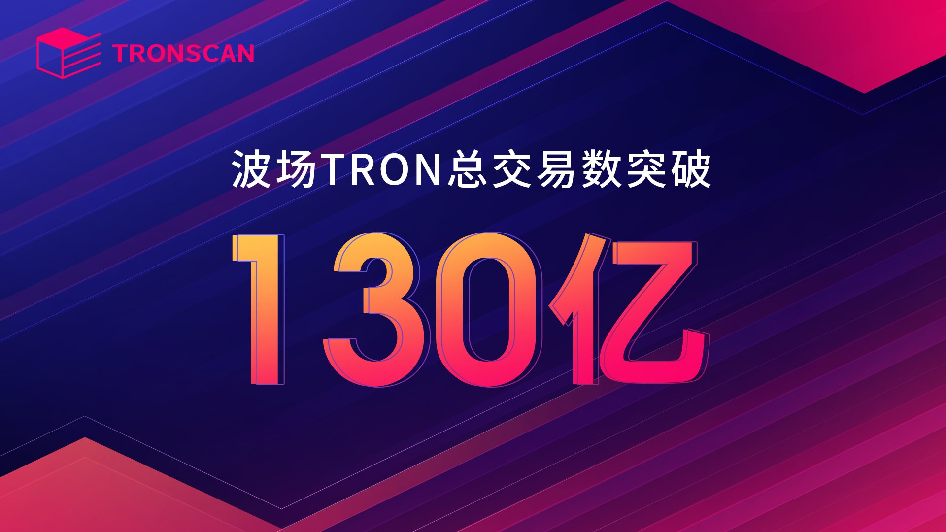 波场TRON总交易数突破130亿