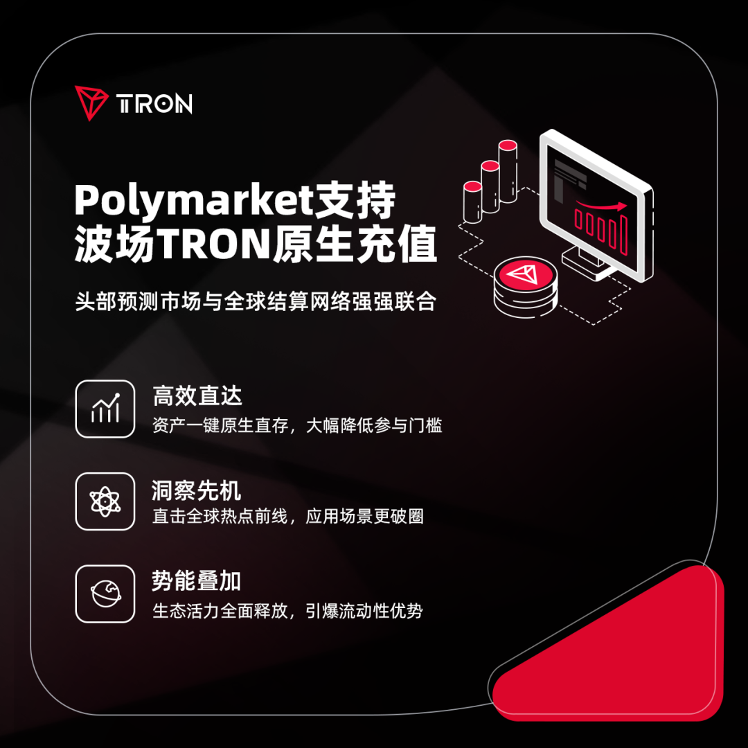 Polymarket支持波场TRON原生充值