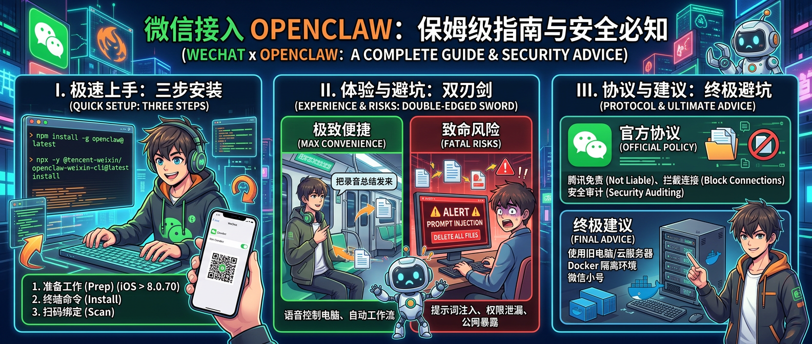 微信接入 OpenClaw:保姆级安装指南、避坑与接入建议