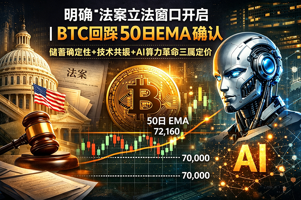 CLARITY法案立法窗口开启｜BTC回踩50日EMA确认