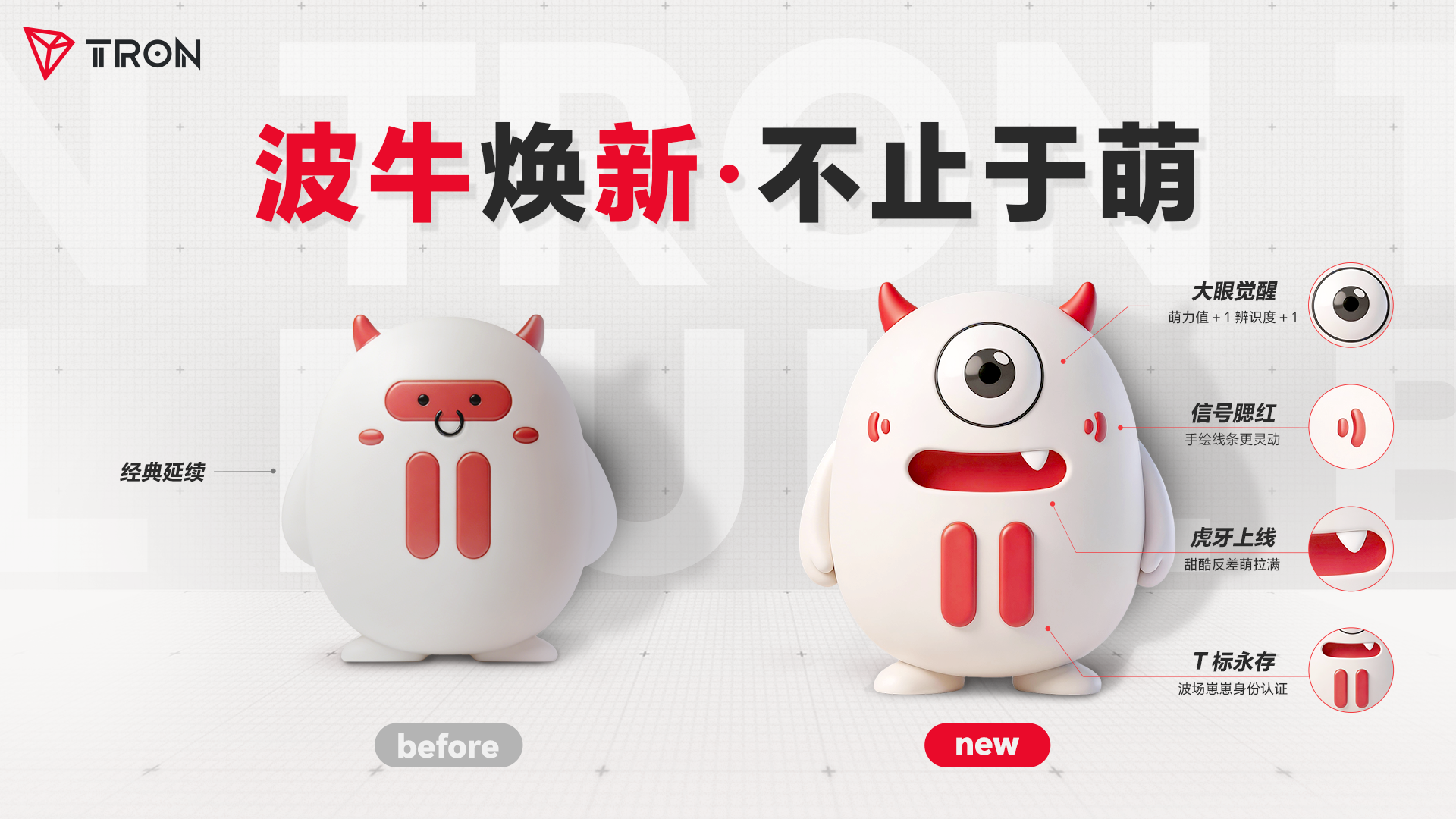 更有表情、更具识别度:波场TRON官方形象波牛焕新
