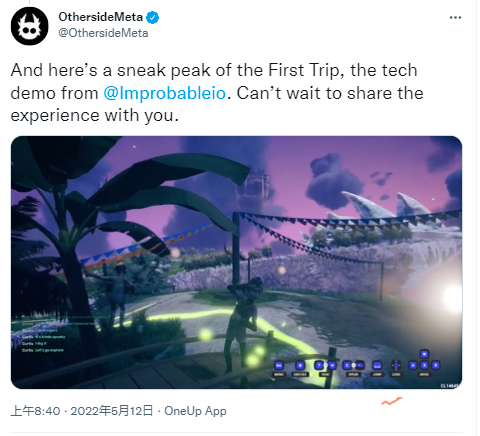 Otherside 发布以 BAYC 形象为主角的 3D 元宇宙游戏试玩片段