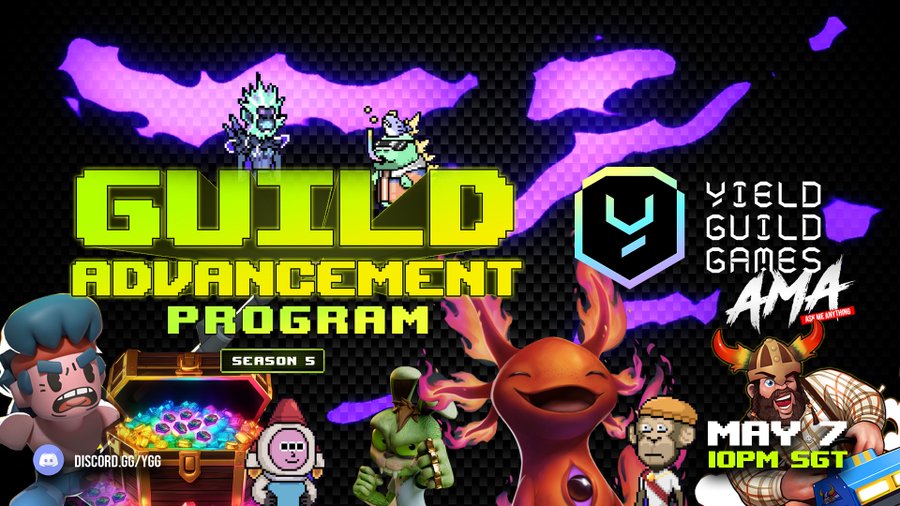 YGG将于明晚进行Guild Advancement Program第五季AMA