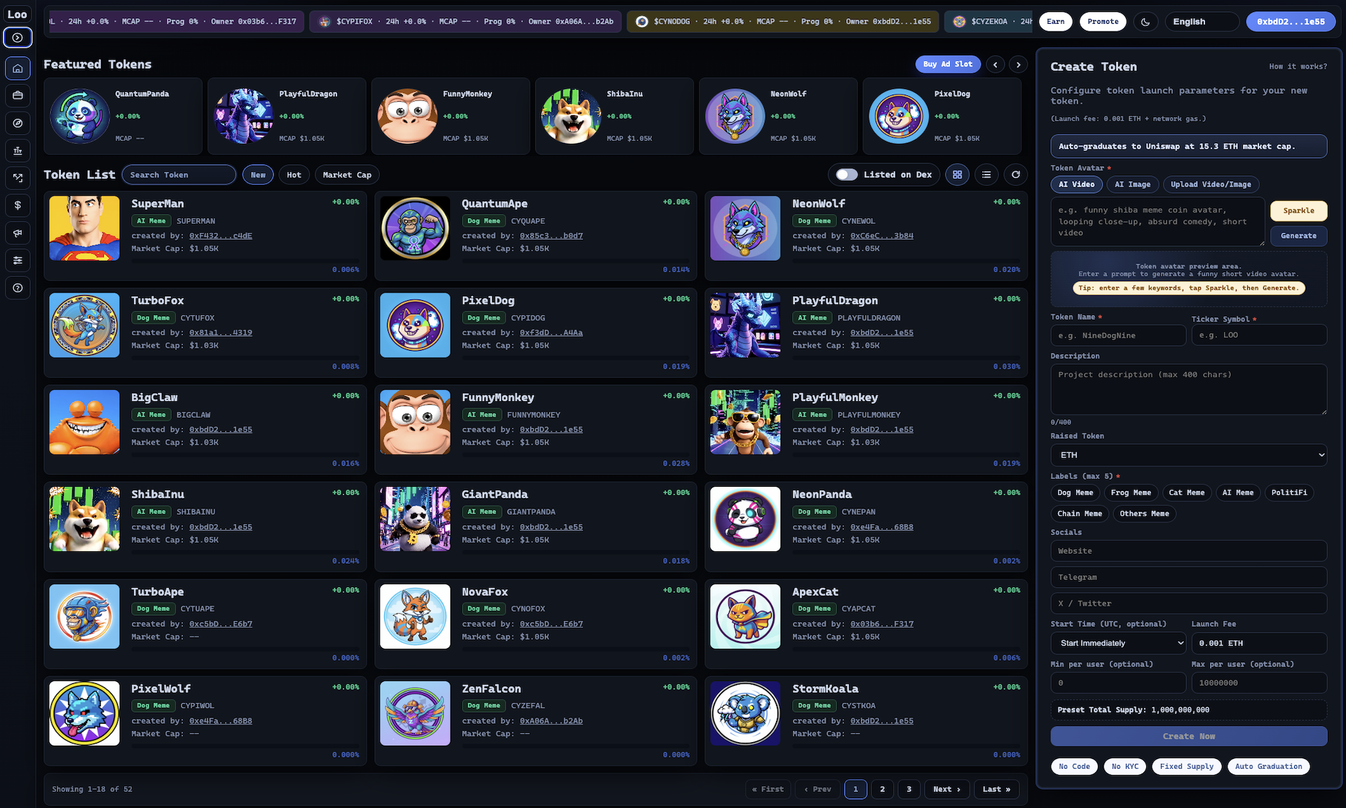 AI Meme原生平台 looloo.lol 登陆 Base 网络