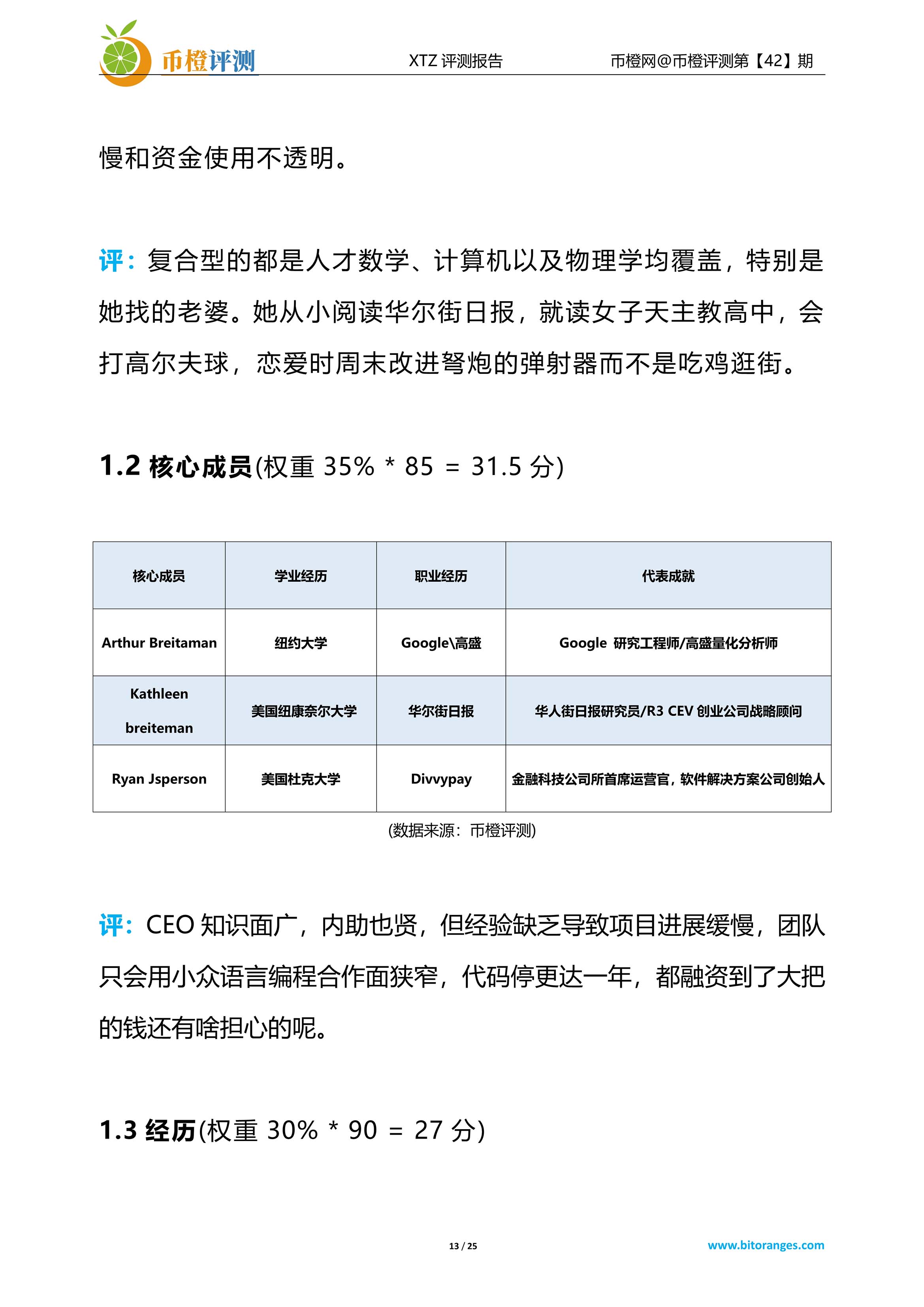 项目评测