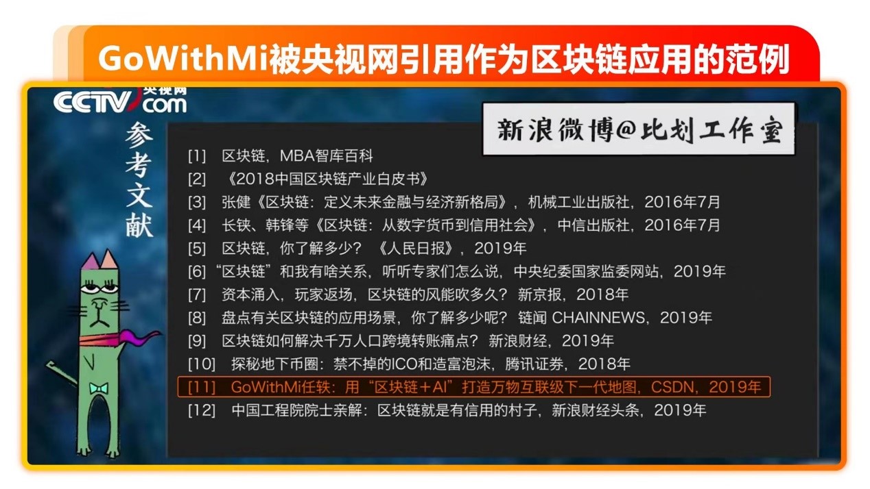 GoWithMi高维地球资料被央视网引用作为区块链应用的参考文献