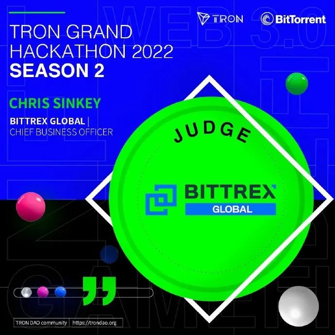 Bittrex Global首席商务官加入2022波场黑客松大赛第二季评审团