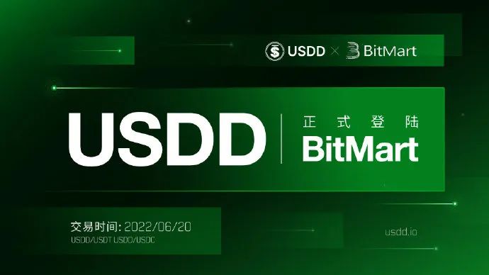 社区生态 | 波场去中心化超抵押稳定币USDD正式登陆BitMart交易所