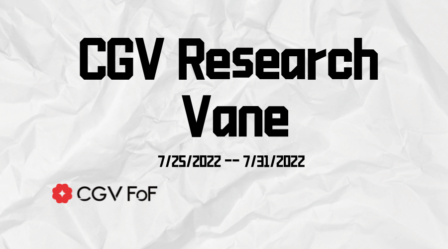 CGV Research Vane 全球加密市场投融资动态周报7.25-7.31