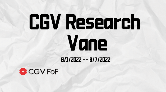 CGV Research Vane | 全球加密市场投融资动态周报8.1-8.7