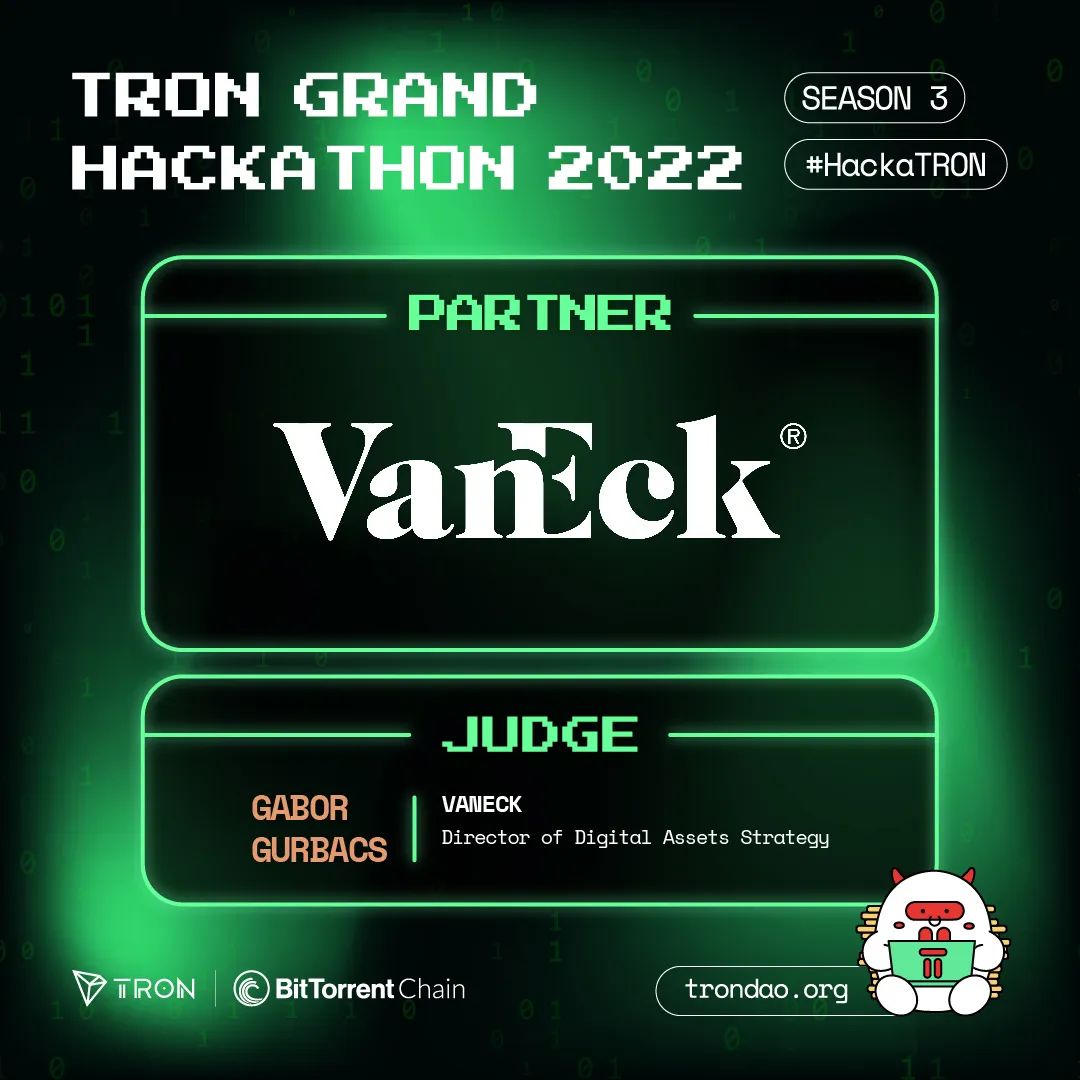 社区生态 | VanEck成为2022波场黑客松大赛第三季合作伙伴