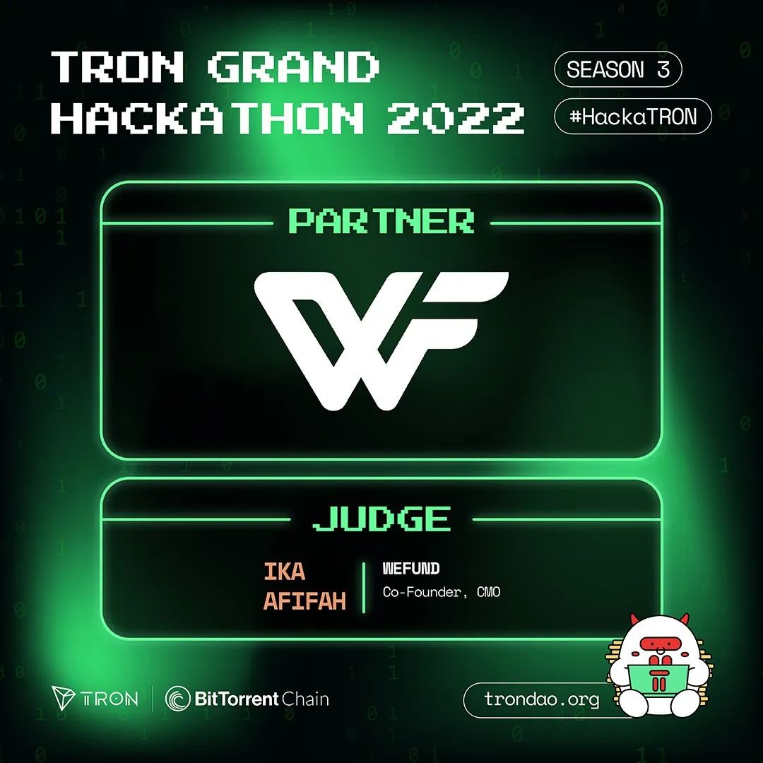 社区生态 | WeFund成为2022波场黑客松大赛第三季合作伙伴