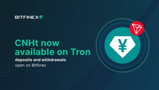 社区生态 | Bitfinex已经上线波场版锚定离岸人民币的稳定币CNHT