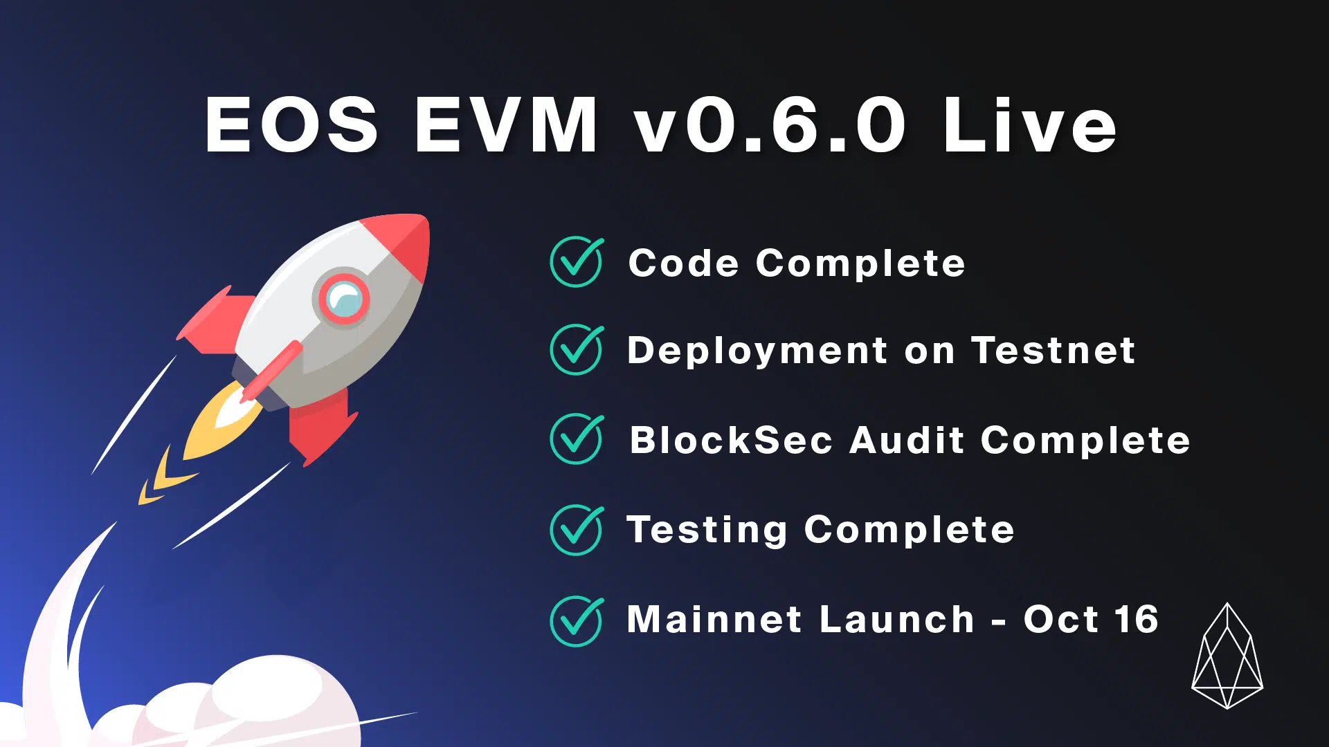 EOS EVM v0.6.0 已在主网上发布!