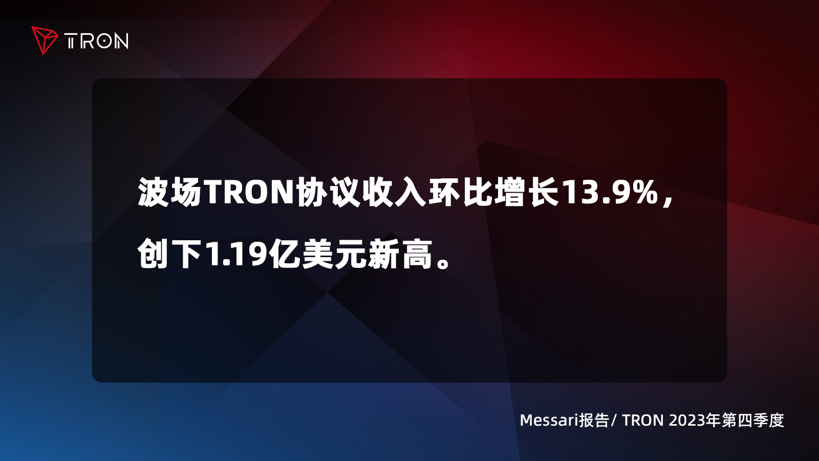 一文了解波场TRON2023年第四季度报告四大亮点